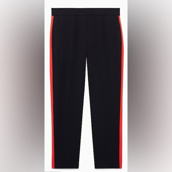 Aritzia Babaton Conan Pant Terado black with red side stripe crop Size 00 - Picture 1 of 10